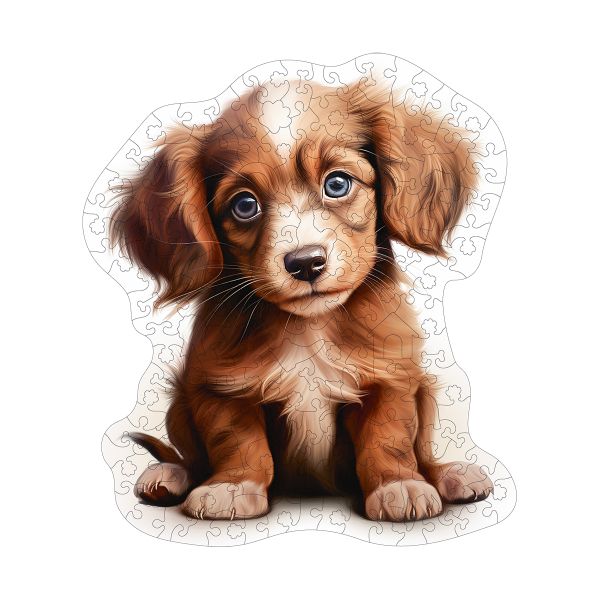 Пазл фигурный деревянный 154 элемента, PZLF-025 Щенячья нежность, Фрея