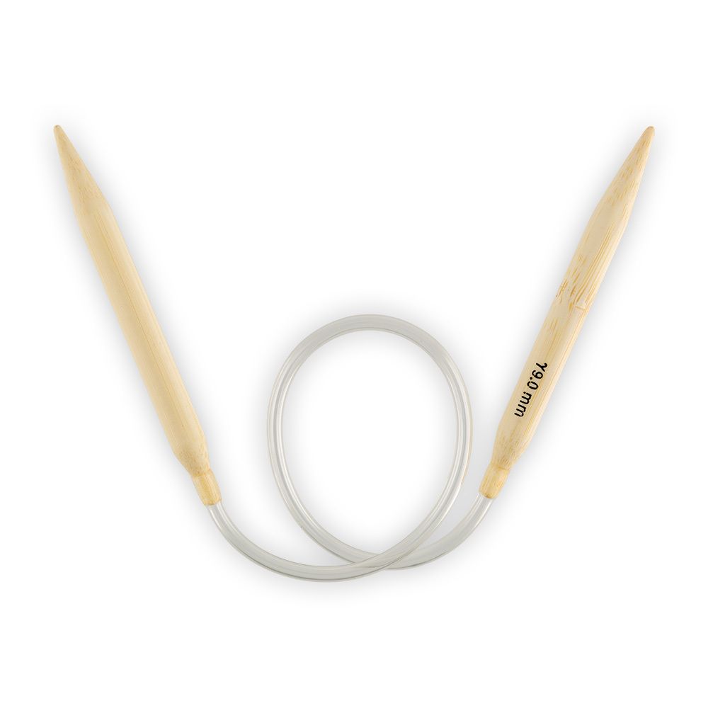 Спицы круговые бамбук ⌀9,0 мм, 45 см, Gamma BC-S45