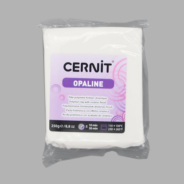Полимерная глина запекаемая Cernit Opaline, 250 г, 010 белый
