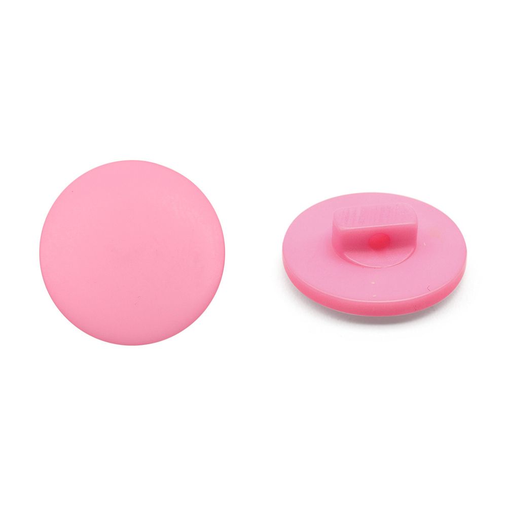 Пуговицы на ножке 24L (15мм), пластик (Pink (розовый)), NE68, 72 шт