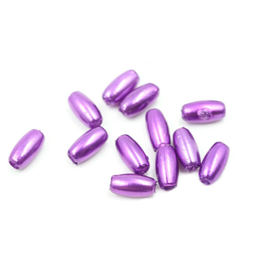 Бусины пластик (жемчуг) 3х6 мм, 15 г, Astra&Craft, сиреневый