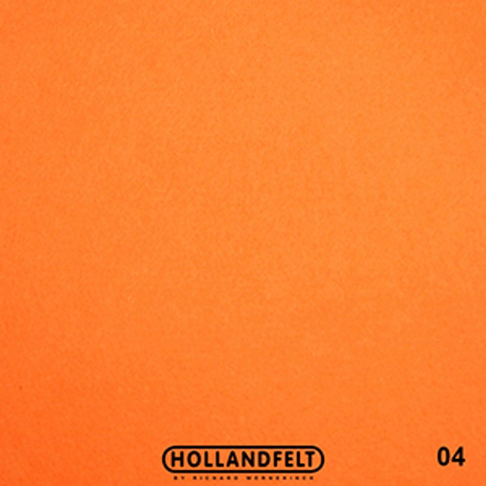 Войлок натуральный 20х30 см, толщ. 1 мм, Richard Wernekinck Wolgroothander, цв. 04, апельсиновый