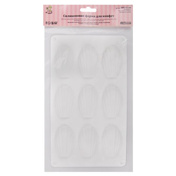 Форма силиконовая для конфет 29.5х17.3х1.5 см, ракушки, S-Chief SPC-0139