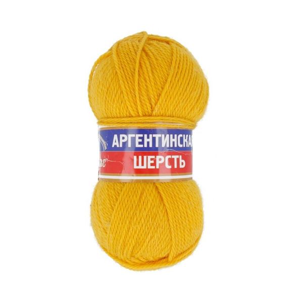 Пряжа Камтекс Аргентинская шерсть / уп.10 мот. по 100 г, 200 м, цв.104 желтый