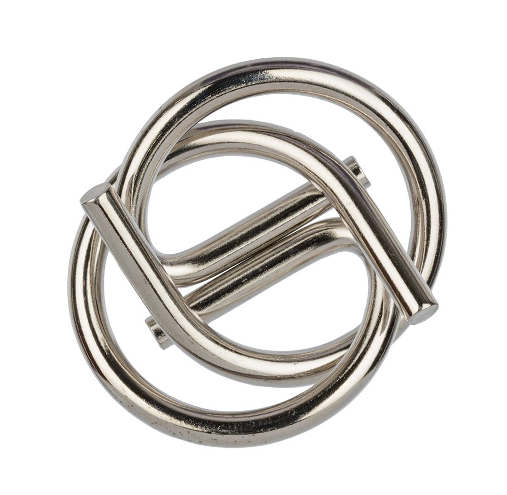 Головоломка металлическая, 1 шт, Кольца 2 элемента, Delfbrick DLM-15