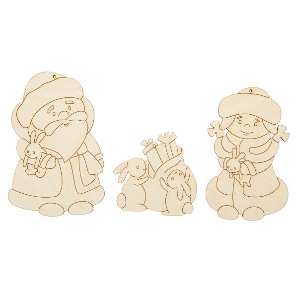 Заготовка из фанеры набор подвесок 0.3 см, 02, Mr.Carving ВД-1260