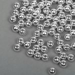 Бусины пластик ⌀8 мм, 500 г, цв.серебро, Magic4Hobby