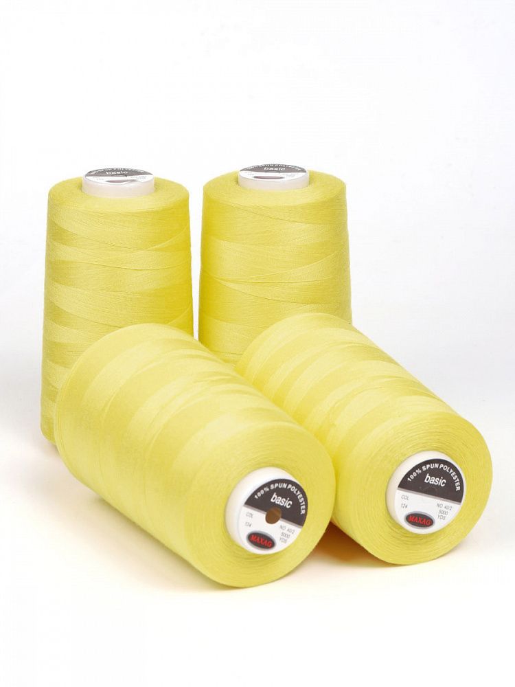 Нитки швейные Max 40/2, 4570 м (5000 ярд), 127 желтый / 4 бобины