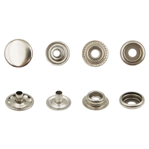 Кнопка Дельта (O-образная) ⌀15.0 мм, ≈720 шт, №61, МЕТАЛЛ, никель, NEW STAR