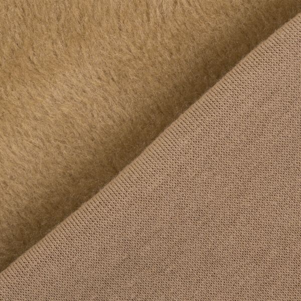 Плюш (ткань) трикотажный 390 г/м², 160 см / рул. 5 метров, 15-1114 капучино, Gamma PLF