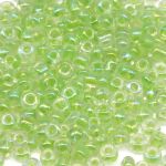 Бисер Astra&Craft 11/0 (2.1 мм), 200 г (10х20 г), цв. 212 зеленый/прозр.с цвет.центром, радужный