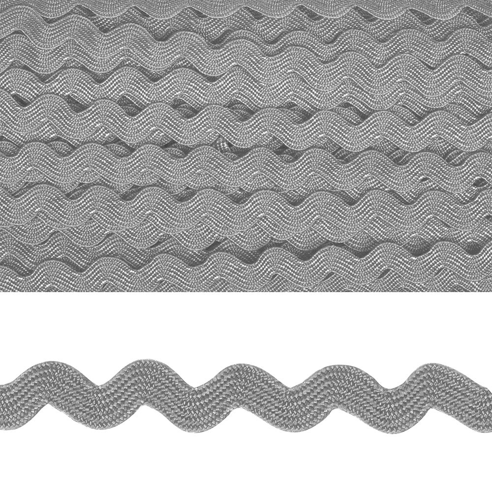 Тесьма вьюнчик 5 мм F316 серый, уп.32,92м