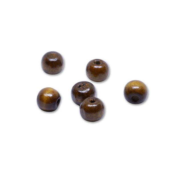 Бусины дерево ⌀10 мм, 50 г, Astra&Craft, коричневый