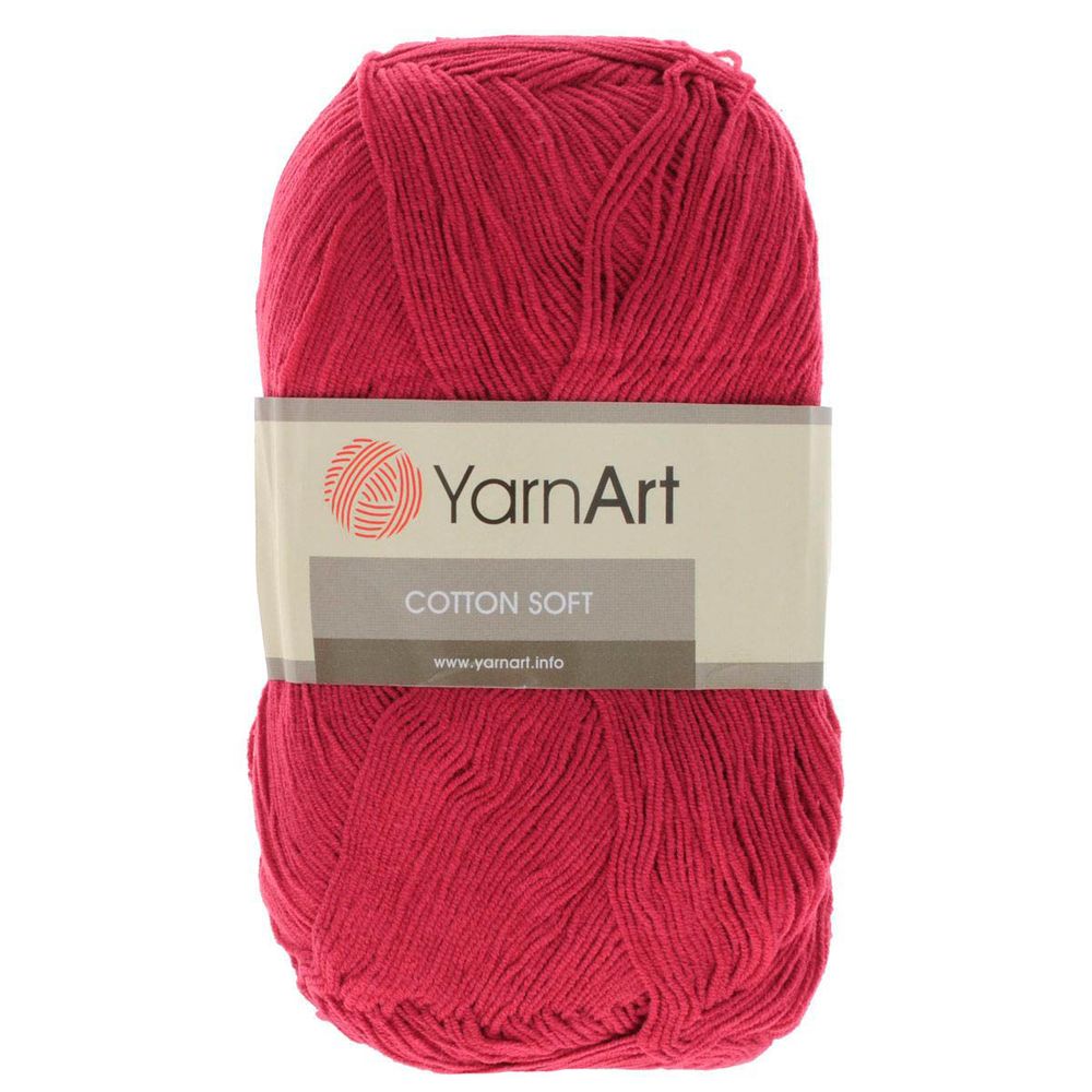Пряжа YarnArt (ЯрнАрт) Cotton soft / уп.5 мот. по 100 г, 600м, 51 насыщенный красный