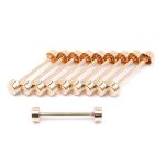 Шпилька для сумки металл L-30мм/10мм с таблеткой ⌀10мм, золото ГР, 66786, 10 шт