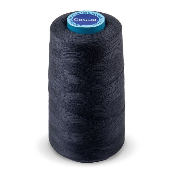 Нитки универсальные Gamma 50/2, 4570 м (5000 ярд) / 1 кат., 375 т.т.серый