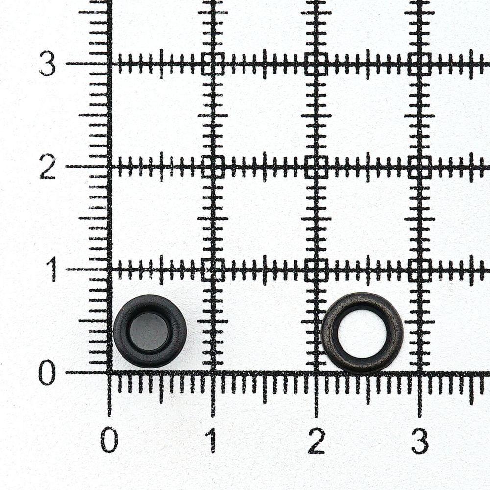 Люверсы металл ⌀_3.7 мм (внутр.), №1.7, сталь, оксид, 100 шт, New Star