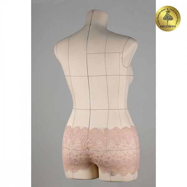 Кружево бельевое эластичное 220 мм / 10 м, цв.168 серебристый пион, Kruzhevo