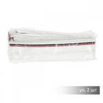 Подвяз (довяз) трикотажный 3.5х80 см, белый с т.синей и бордовой полосами, 100% п/э, 2 штуки