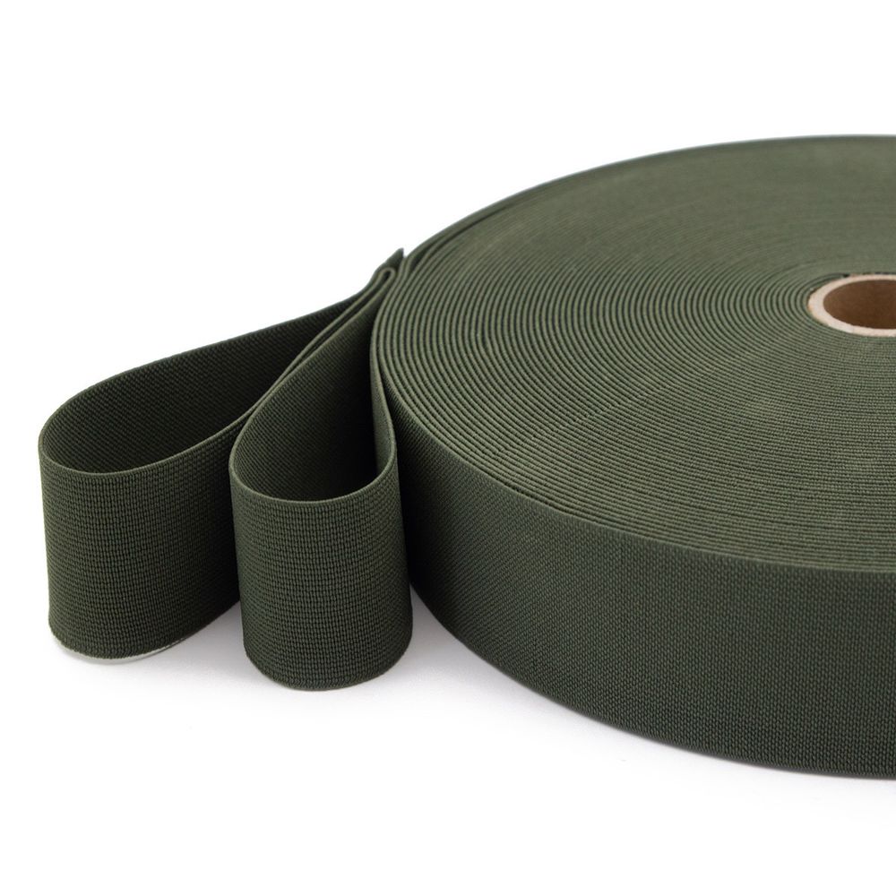 Резинка вязаная 40.0 мм / 25 метров, оливка
