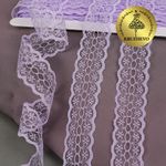 Кружево отделочное в стиле "трикотаж" 28 мм, TBY 1670, цв.11 св.сиреневый, уп.27.4м