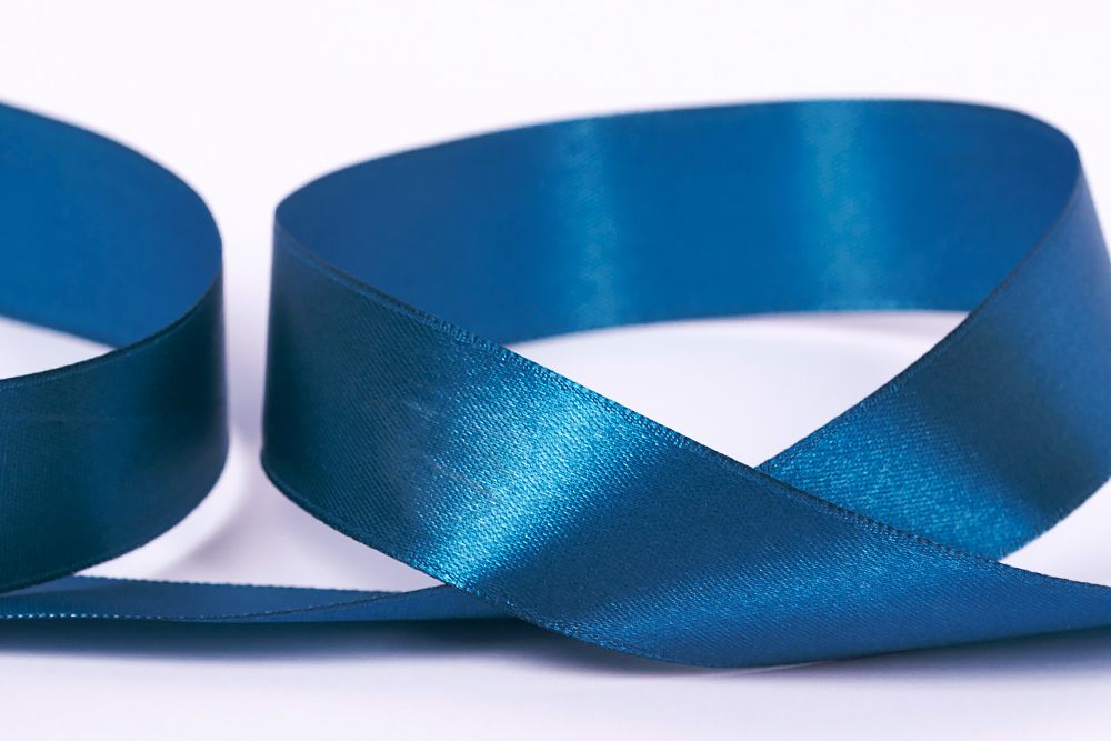 Лента атласная 1-сторонняя 25.0 мм / 33±2 метра, 145 сине-серый, Gamma