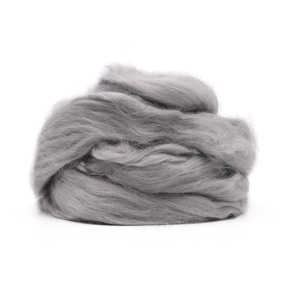 Шерсть для валяния Троицкая вискоза 100%, 50 гр. цв.48 серый