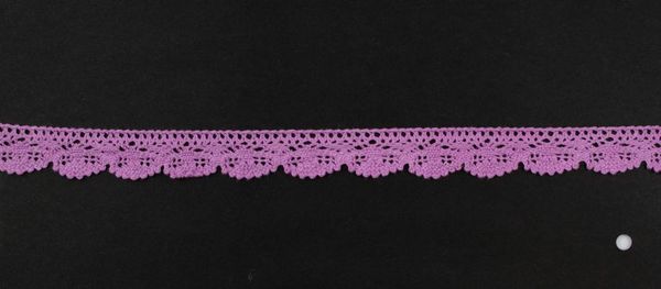 Кружево вязаное (тесьма) 25 мм, цв.пурпурный, Alfa, 25 метров, AF-196-029