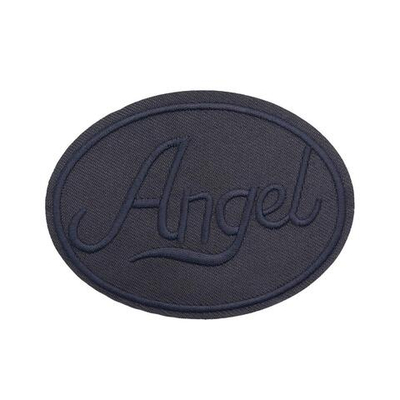 Термоаппликация круг ANGEL black 93х67мм (Blue2 (синий2)), 2 шт, LA559