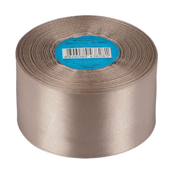Лента атласная 1-сторонняя 50.0 мм / 33±2 метра, 093 бежевый, Gamma