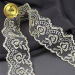 Кружево капроновое 45 мм / 9.14 м, TBS.30010 цв.084 (4) бежевый, Kruzhevo