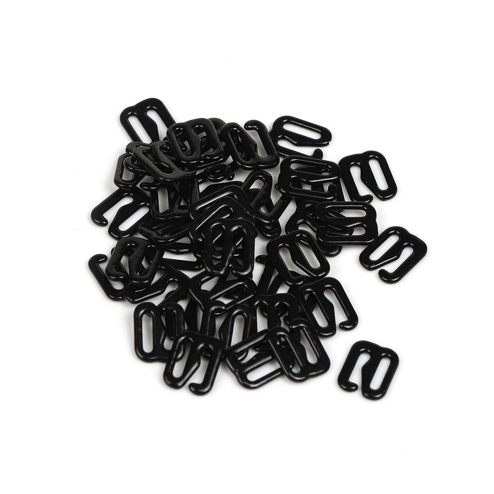 Крючки для бюстгальтера металл 8.0 мм, 02 черный, 100 шт