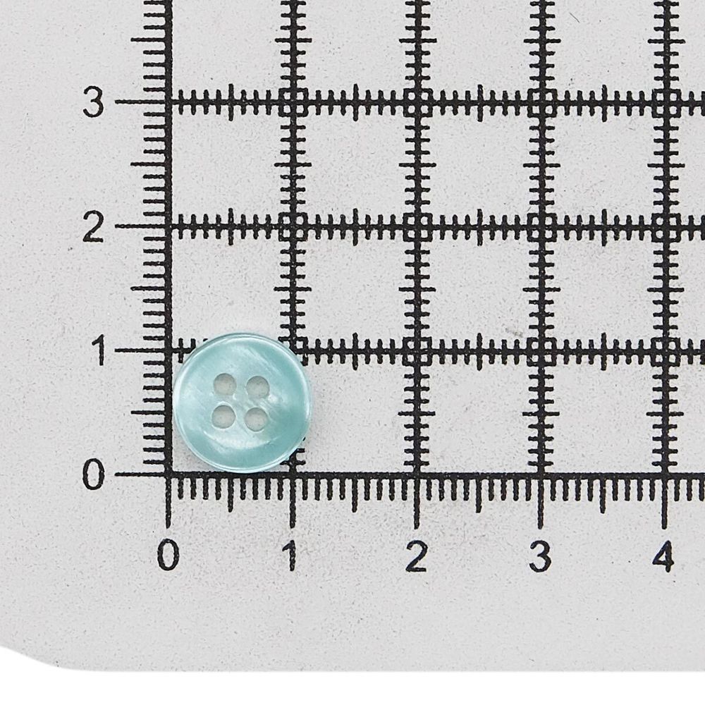 Пуговицы 4 прокола 18L=11 мм, (col.14 бирюзовый) CB, 72 шт
