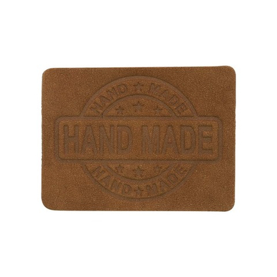 Термоаппликация из кожи Hand Made 7х5,25см, 100% кожа, 40 светло-коричневый