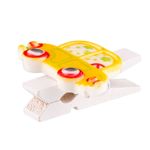 Прищепки декоративные 5х6 шт, 3.5 см, C20 Желтые машинки, Blumentag WCRH-35