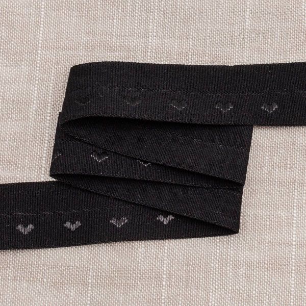 Резинка бельевая (окантовочная) 20.0 мм / 50 метров, тканая, черный, ML124020/99