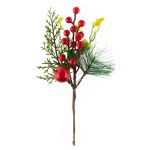 Веточка хвойная с ягодами 3 шт, 26 см, 01, Blumentag VDF-125