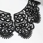 Пришивной кружевной воротник 27х19 см, TTR.12141, цв.черный, уп.25 пар, Kruzhevo