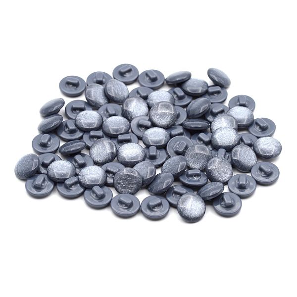 Пуговицы на ножке 22L (14мм), пластик (col.07 т.серый), 72 шт, CR P-45