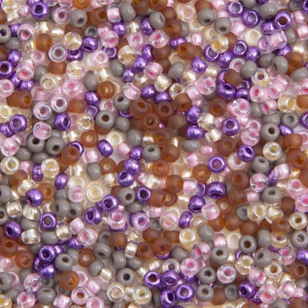Набор бисера Preciosa 10/0 (2.3 мм), 20 г, 5 цветов, ассорти №3, сиреневый