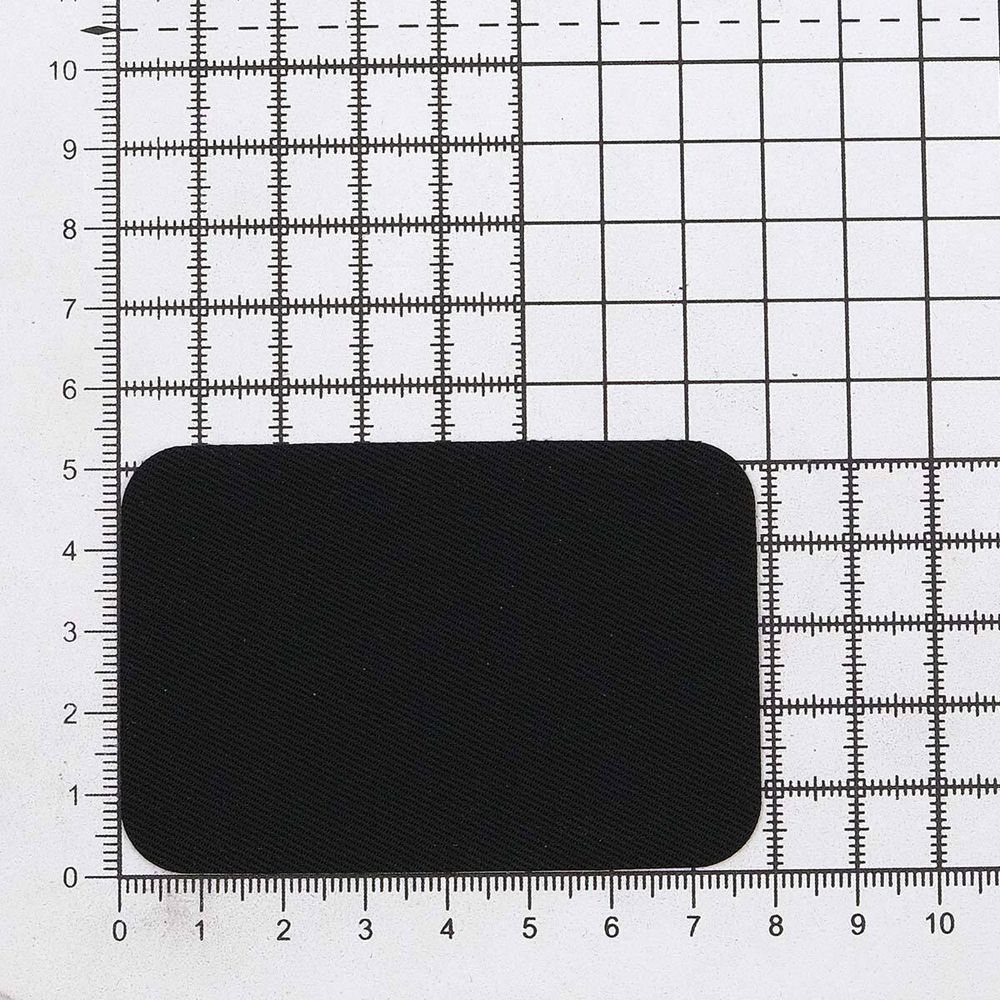 Термозаплатка, ткань, 52x78мм (черный (black)), AZ03, 10 шт