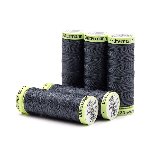 Нитки отделочные Gutermann Top Stitch, 30м, 093 аспидно-серый, 5 катушек