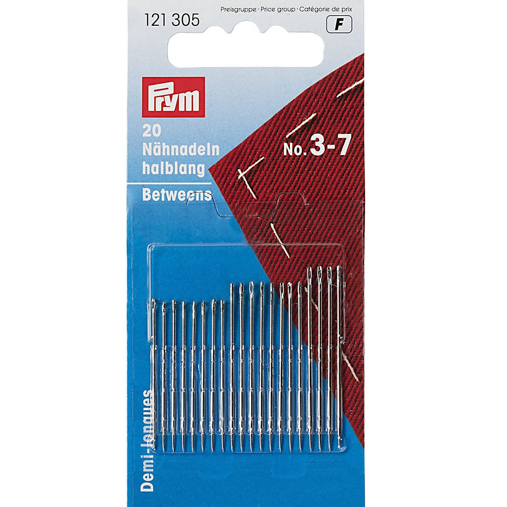 Иглы ручные полудлинные №3-7, 20 шт, Prym 121305