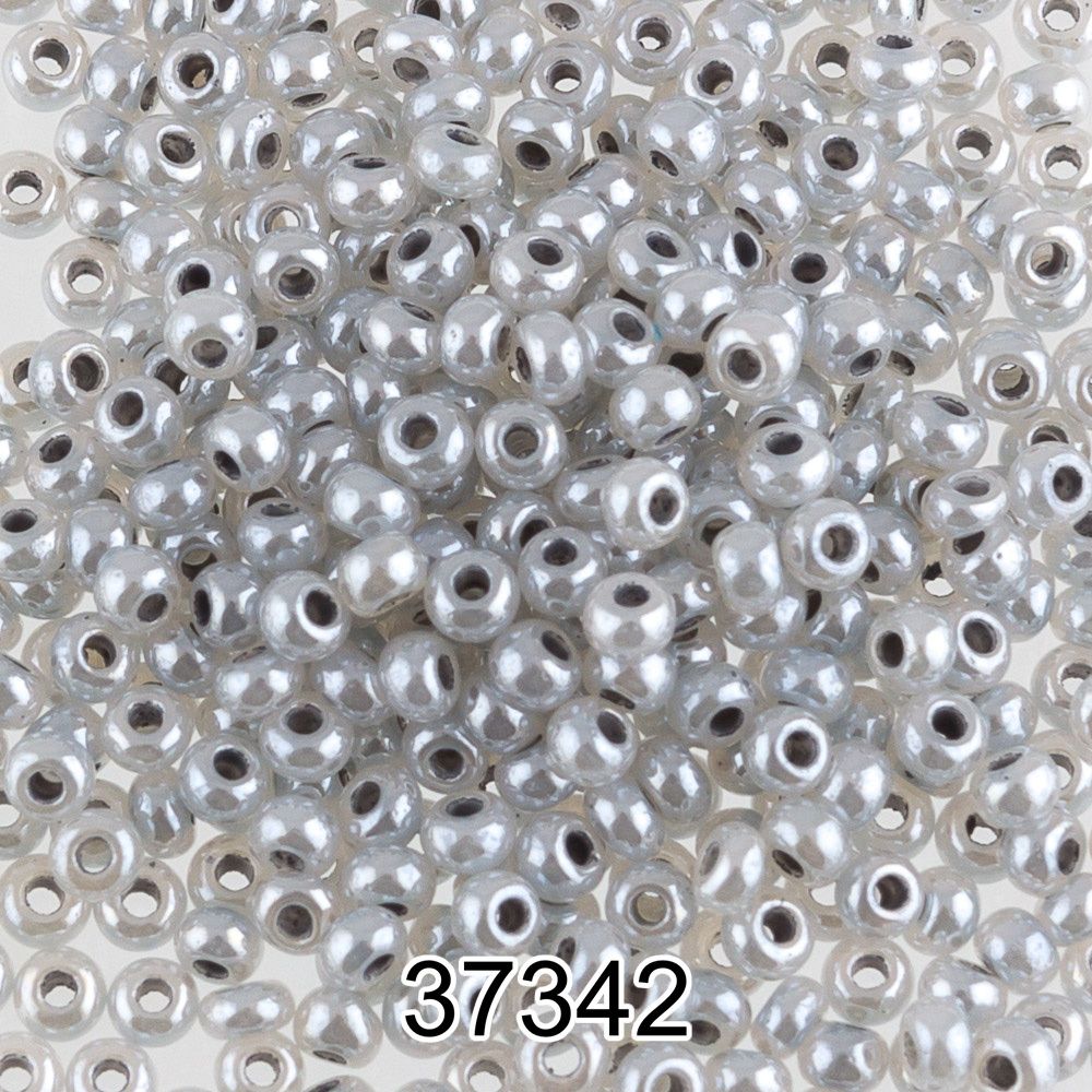 Бисер Preciosa круглый 10/0, 2.3 мм, 500 г, 37342 (Ф352) св.серый