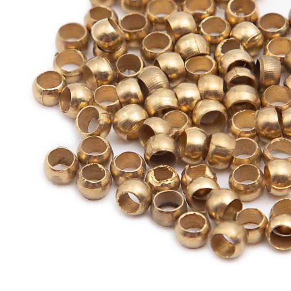 Бусины зажимные ⌀3 мм, 100 шт, Astra&Craft, латунь