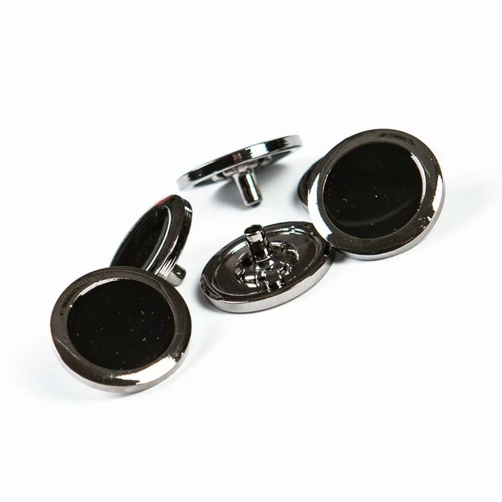 Часть кнопки Альфа (S-образная) ⌀20 мм (A-часть), 5/20 мм, эмаль чер.никель, 20 шт