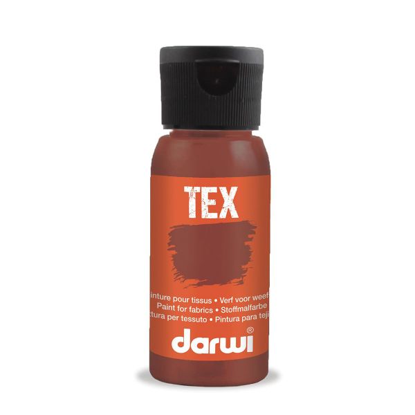 Краска для ткани Darwi TEX, 50 мл, 802 светло-коричневый