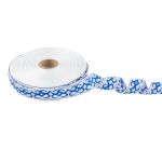 Лента (тесьма) жаккардовая 24.0 мм / 25 метров, Орнамент для северных народов, рис 9787 белый/синий (№3), Gamma С3772