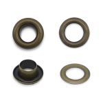 Люверсы металл ⌀_4.0 мм (внутр.), латунь, 100 шт, BIG