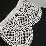 Накладной кружевной воротник 30х35 см, матовая нить Kruzhevo TBY.13/193, цв.белый уп.1шт